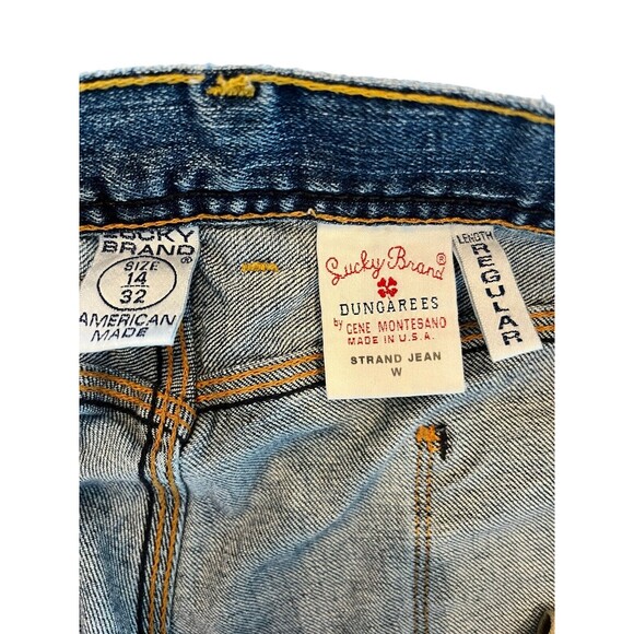 Lucky Brand Dungarees Strand Jean Vtg USA Womens Tag Size 14/32 Reg - Picture 3 of 7
